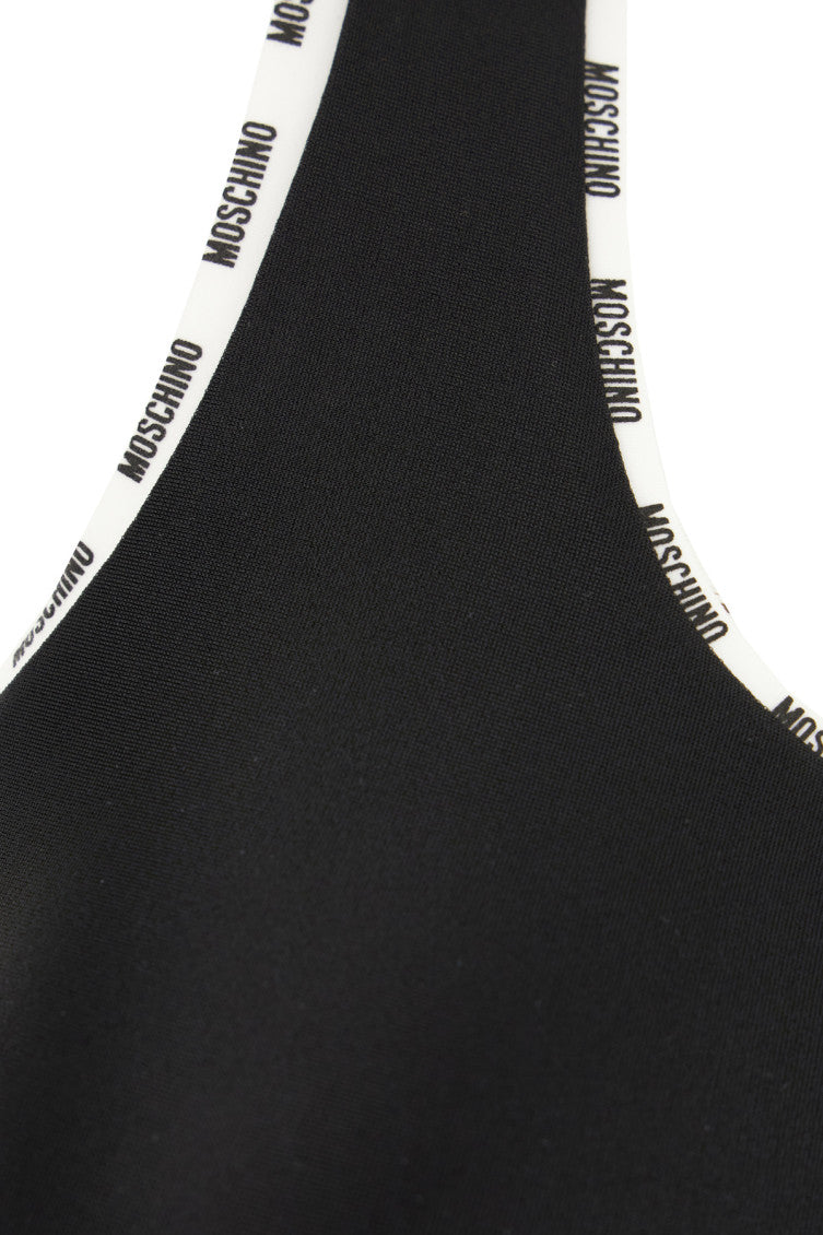 Black Logo Scoop Neck Top 3