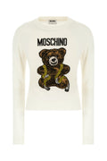 Beige Graphic Crew Neck Sweater 1