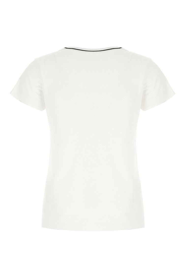 White Solid Crew Neck T-Shirt 2