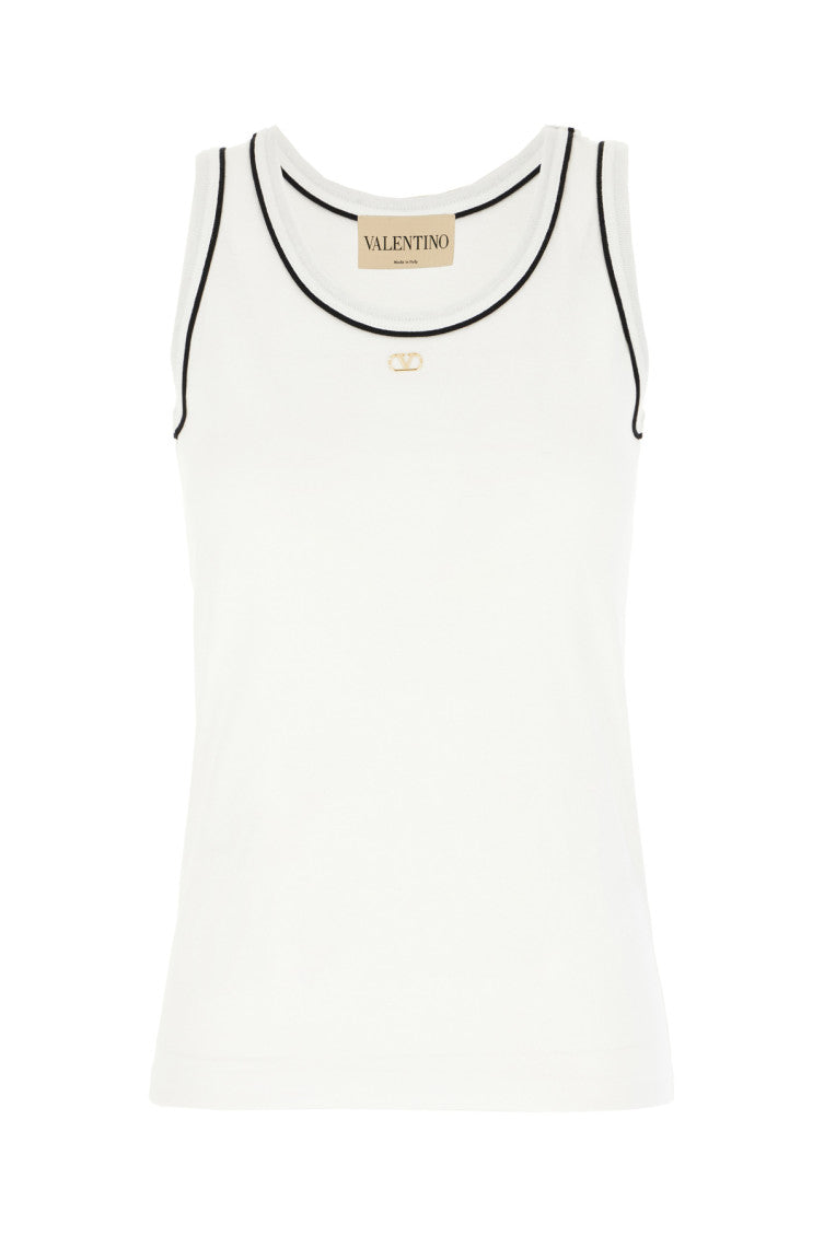 White Solid Round Neck Top 1
