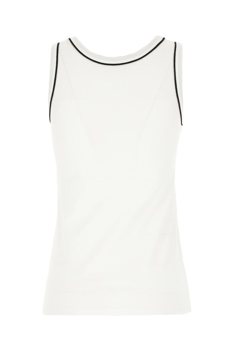 White Solid Round Neck Top 2