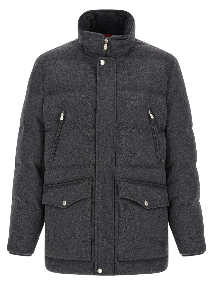 Grey Solid Hooded Jacket 2