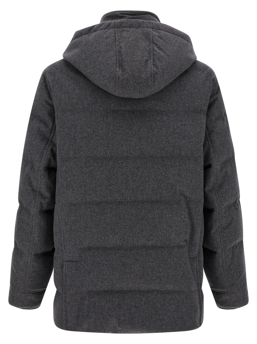 Grey Solid Hooded Jacket 3