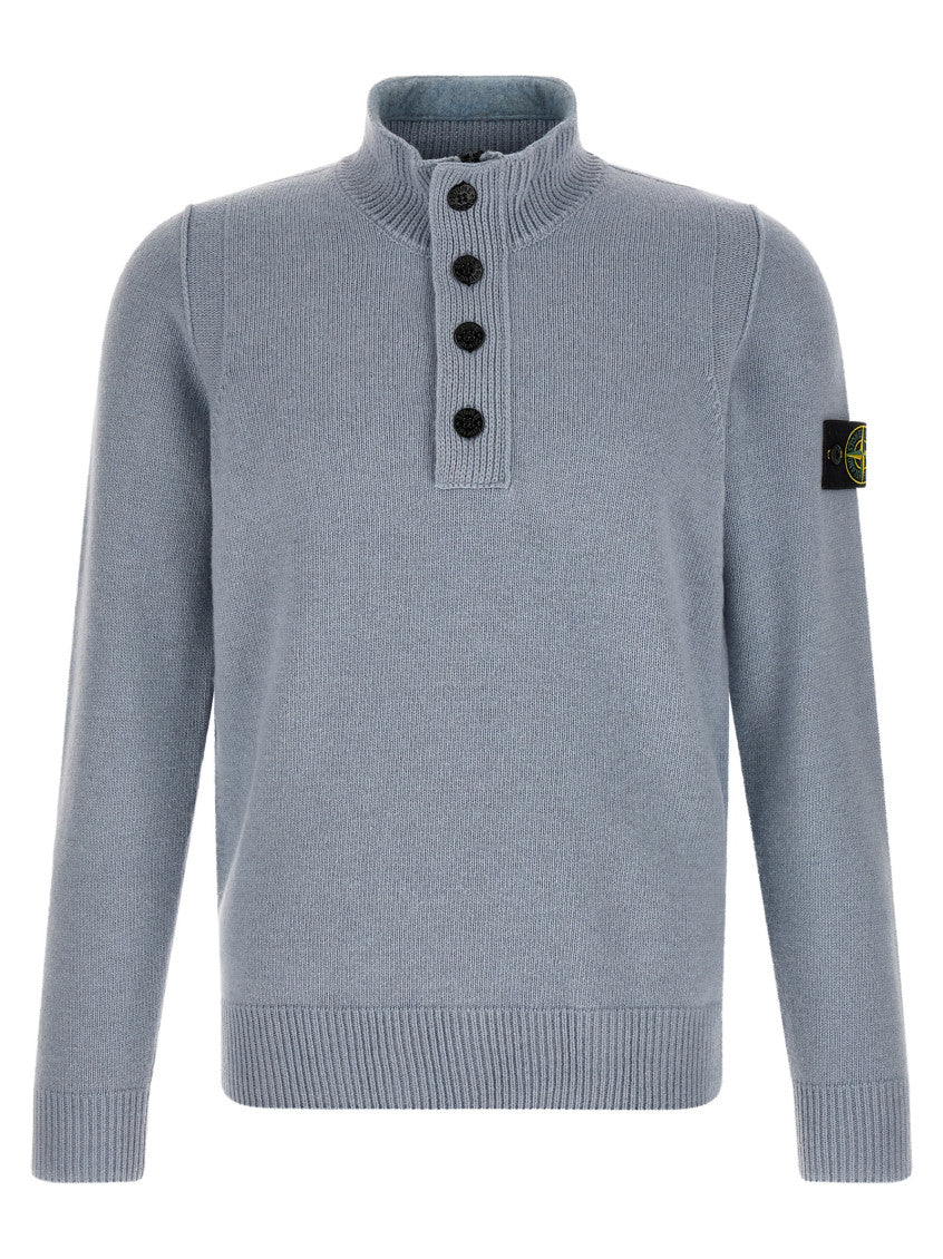 Light Blue Logo Patch Sweater 1