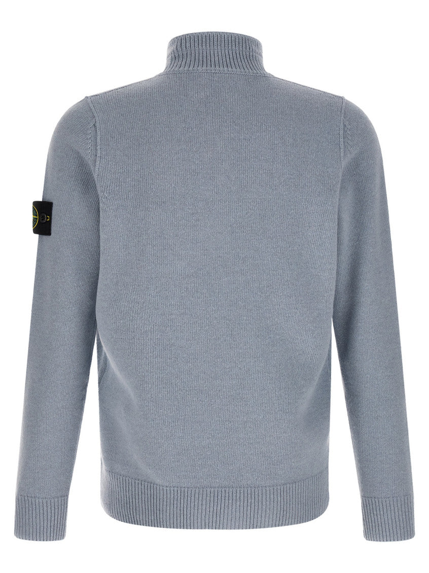 Light Blue Logo Patch Sweater 2