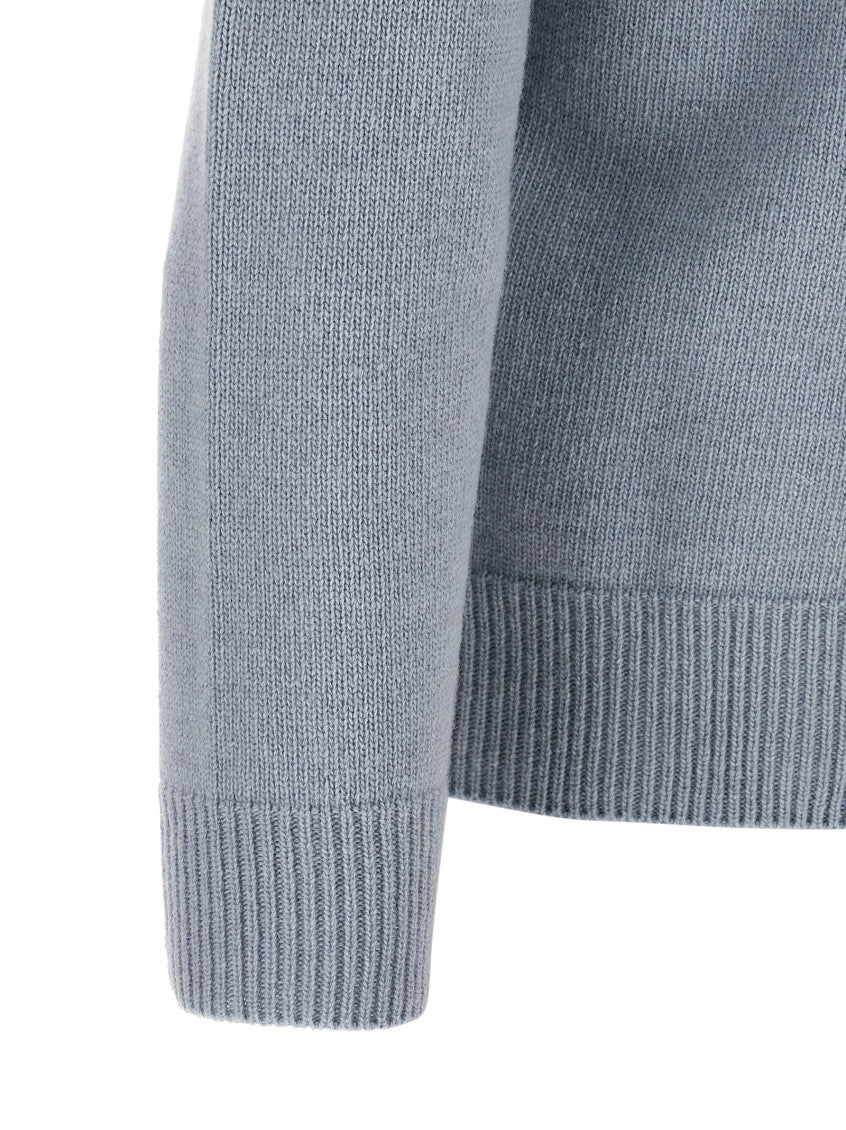 Light Blue Logo Patch Sweater 4