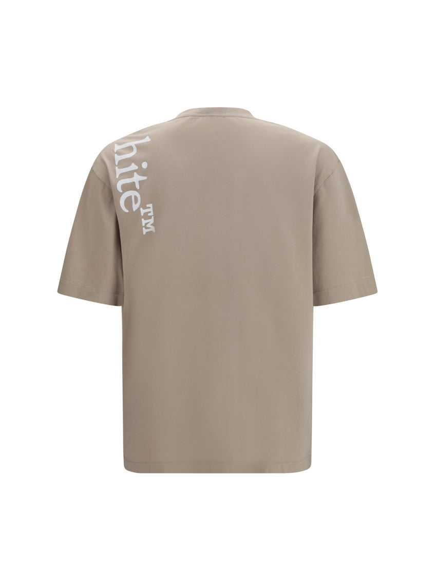 Beige Crew Neck T-Shirt 2