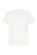 White Solid Crew Neck T-Shirt 1