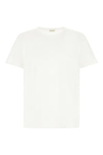 White Solid Crew Neck T-Shirt 1