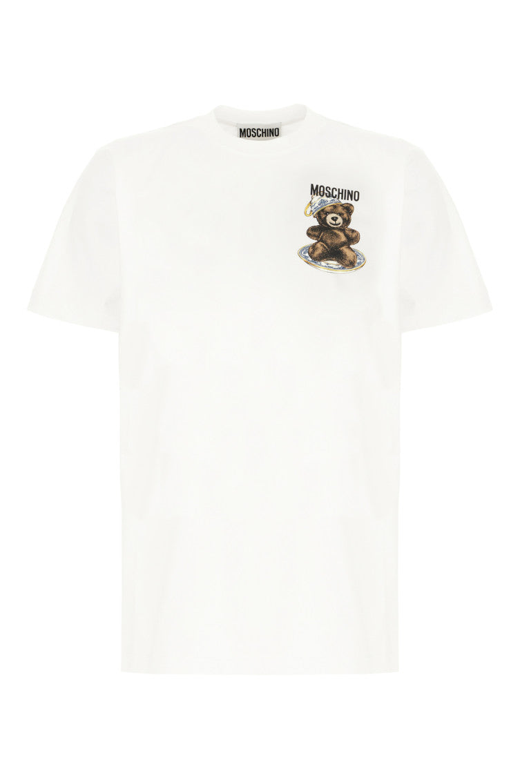 White Crew Neck Logo T-Shirt 1