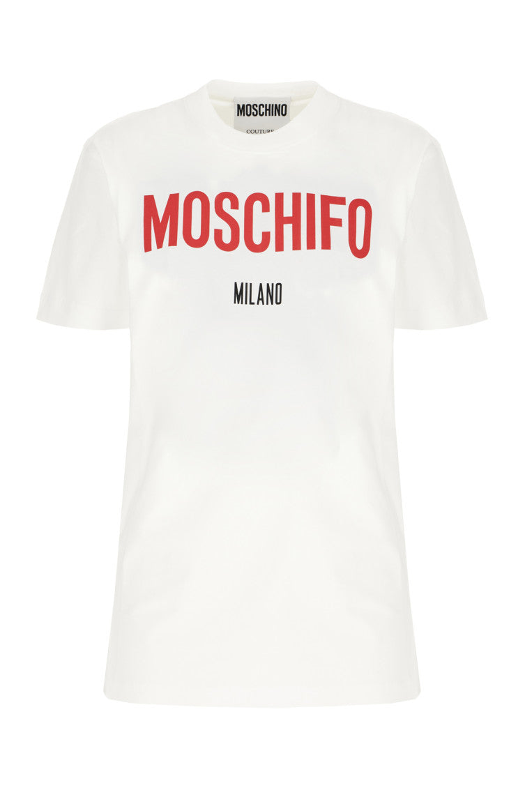 White Logo Crew Neck T-Shirt 1