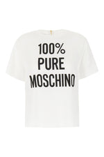 White Graphic Round Neck Top 1