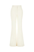 White Tailored Flat Front Pants 1