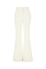 White Tailored Flat Front Pants 1