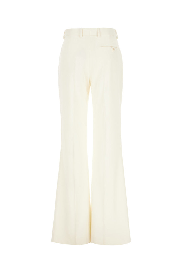 White Tailored Flat Front Pants 2