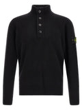 Black Solid Mock Collar Sweater 1