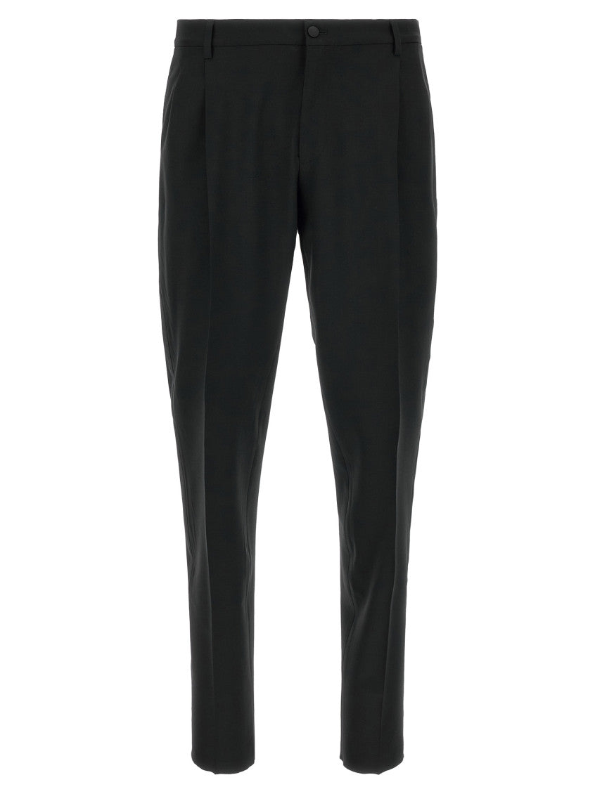 Black Solid Peaked Lapel Suit 4