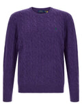 Purple Knitted Crew Neck Sweater 1