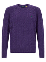 Purple Knitted Crew Neck Sweater 1