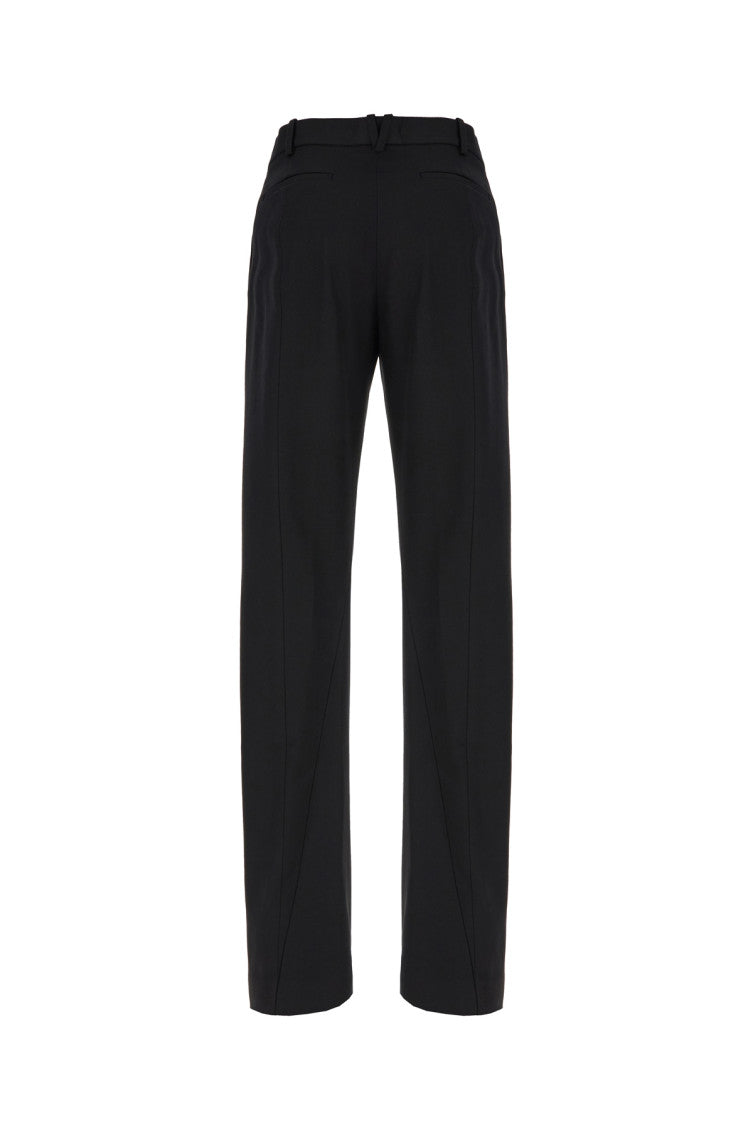 Black Tailored Flat Front Pants 2
