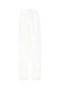 White Relaxed Drawstring Pants 1