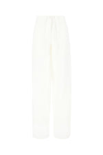 White Relaxed Drawstring Pants 1