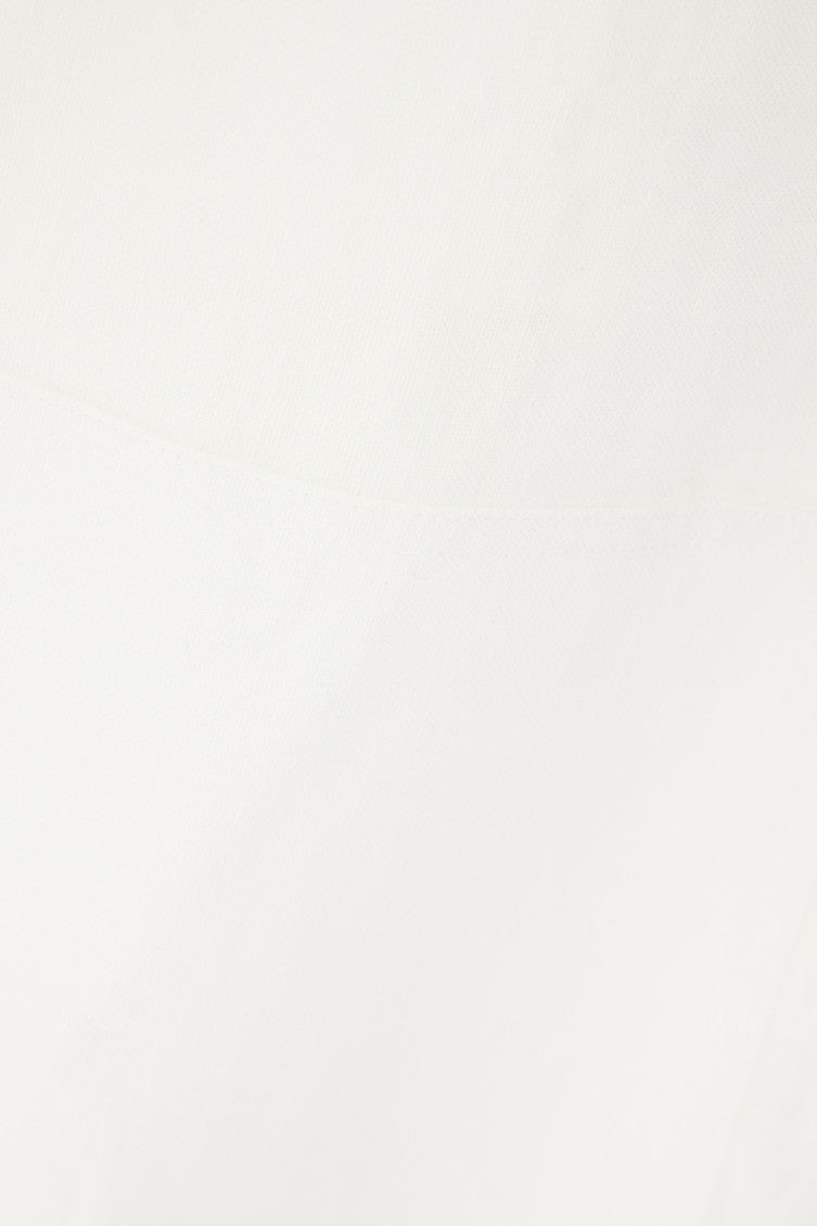 White Relaxed Drawstring Pants 3