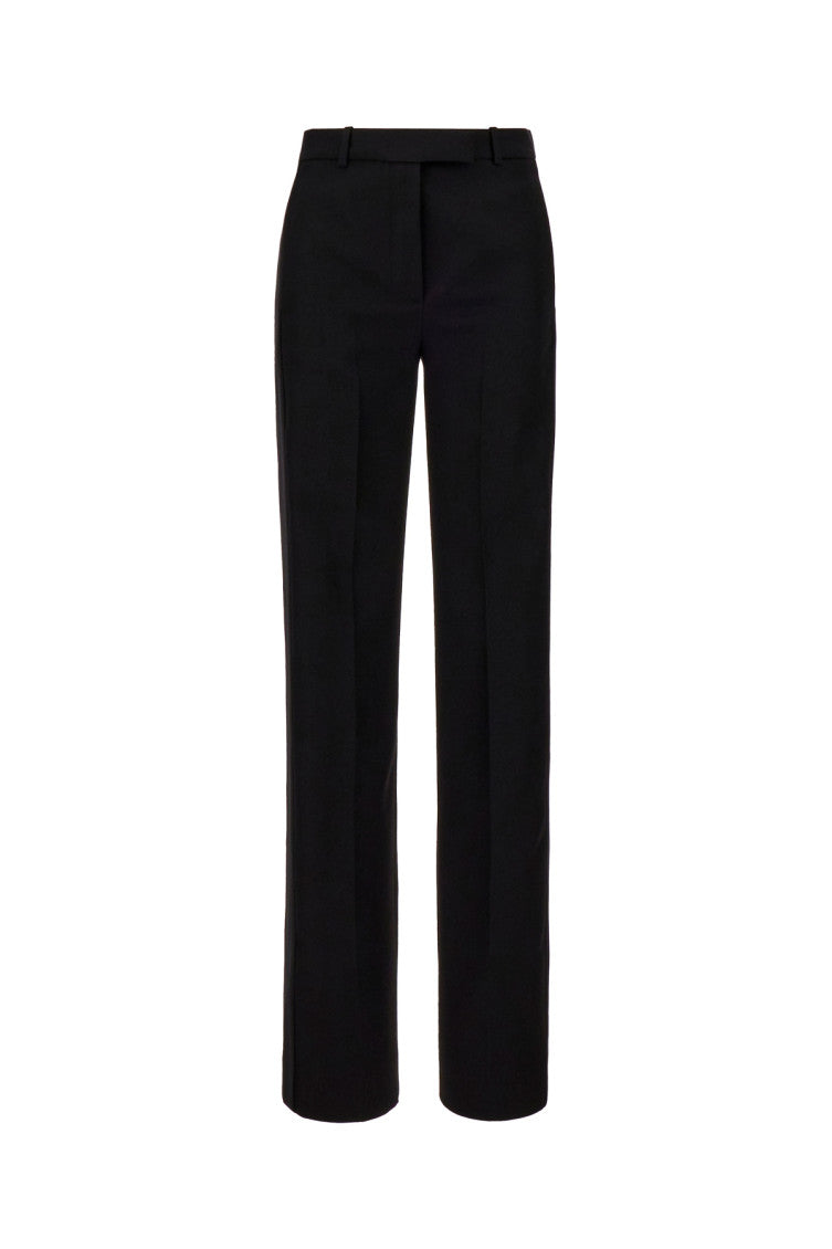 Black Straight Flat Front Pants 1