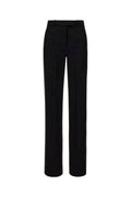 Black Straight Flat Front Pants 1