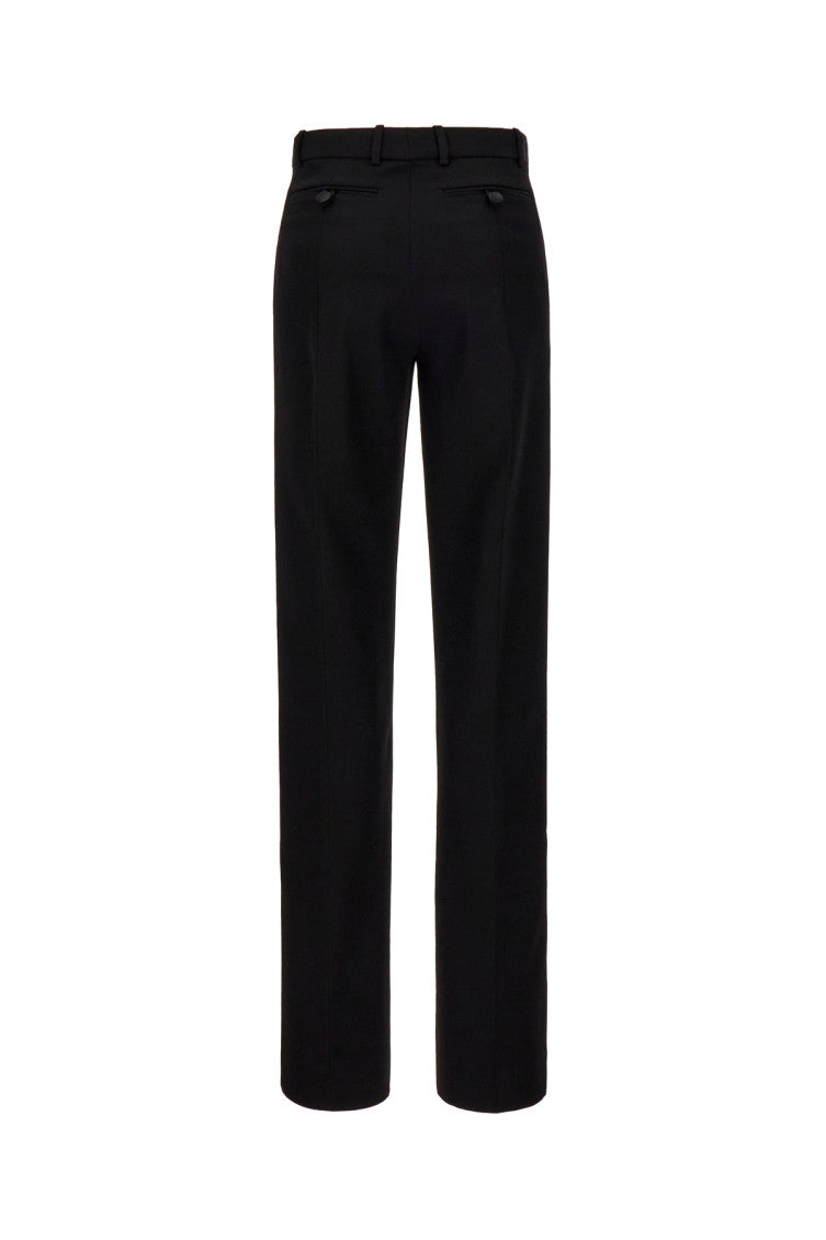 Black Straight Flat Front Pants 2