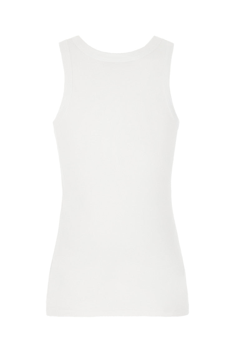White Solid Round Neck Top 2