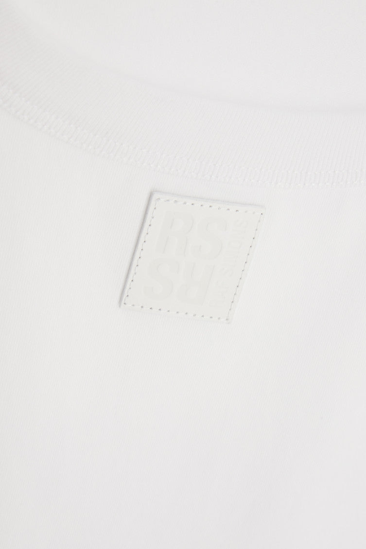 White Solid Round Neck Top 3