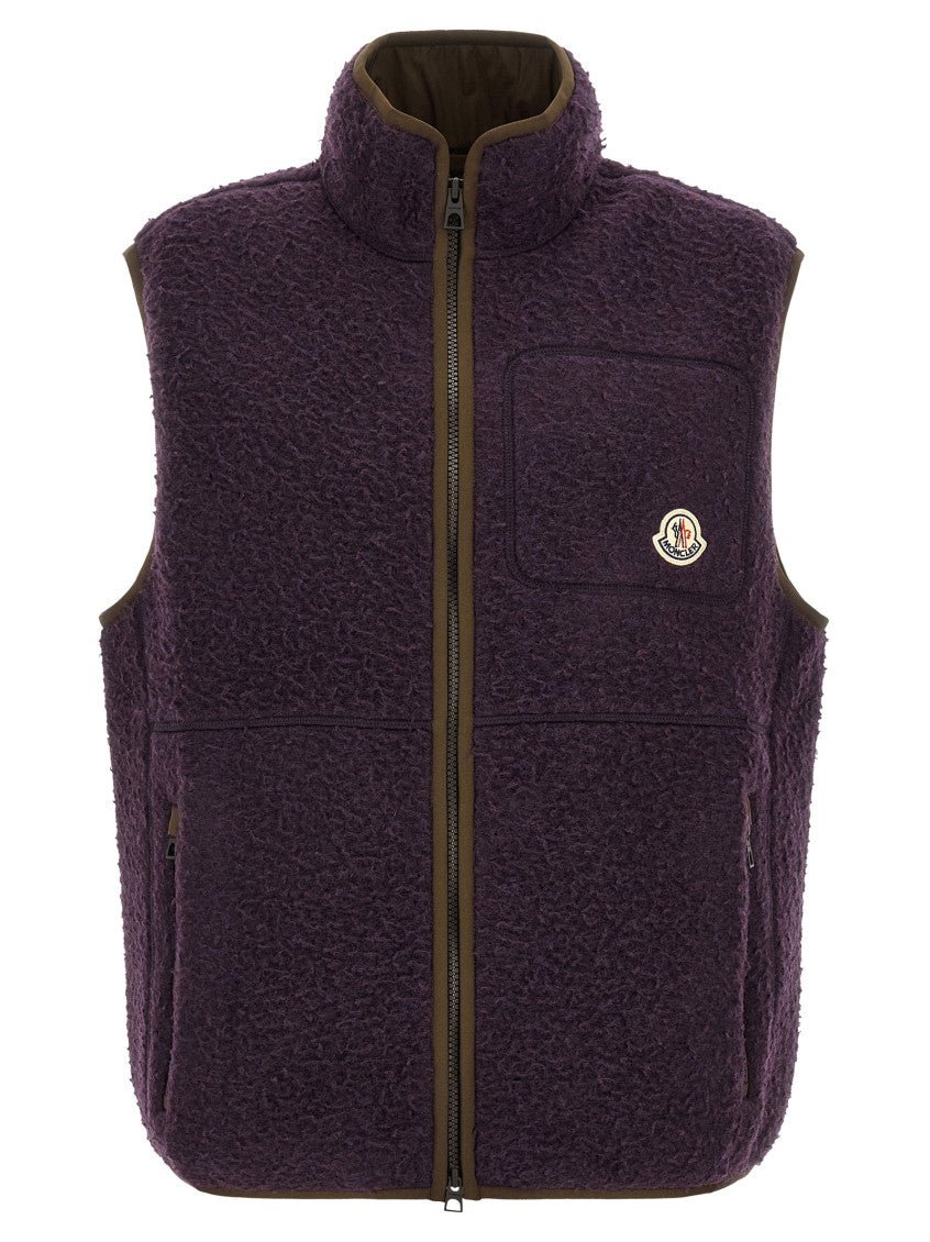 Purple Textured Logo Vest 1