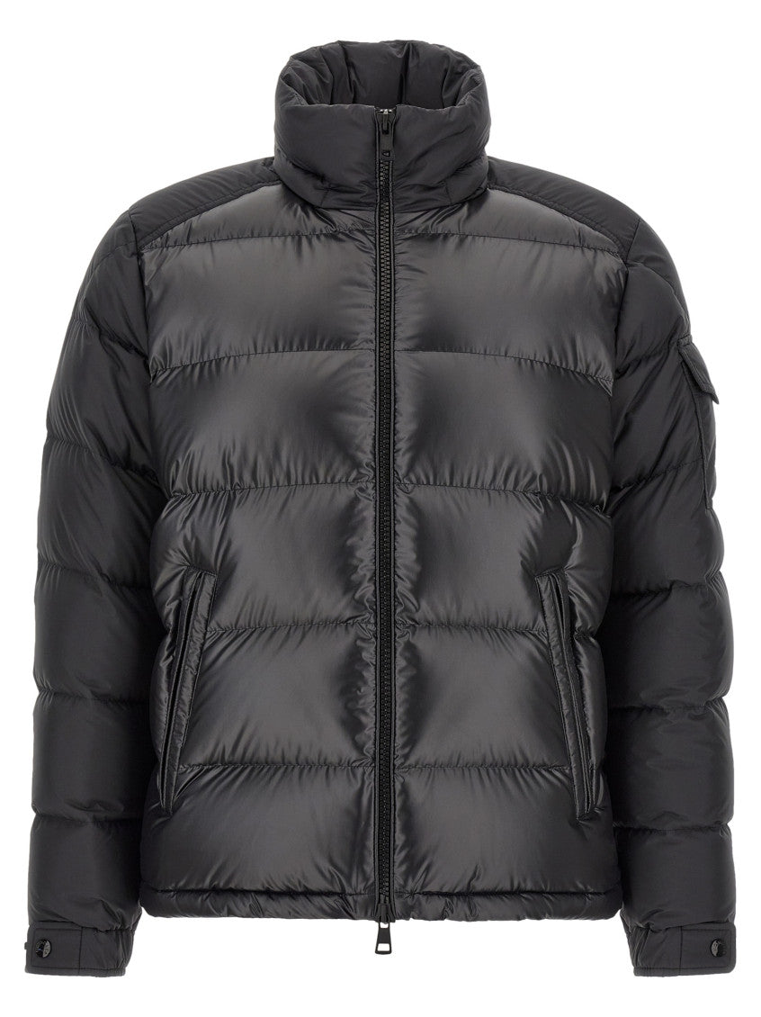 Black Quilted Hooded Jacket 2