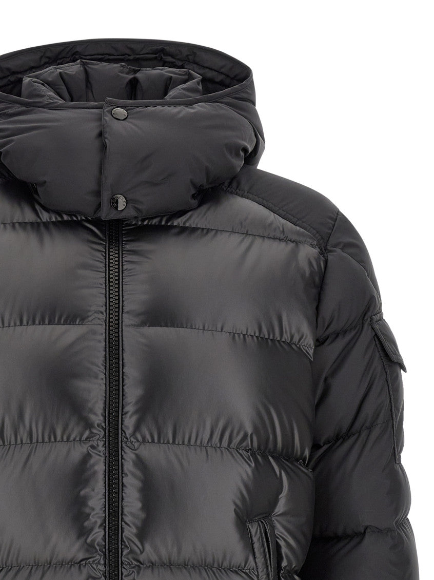 Black Quilted Hooded Jacket 4