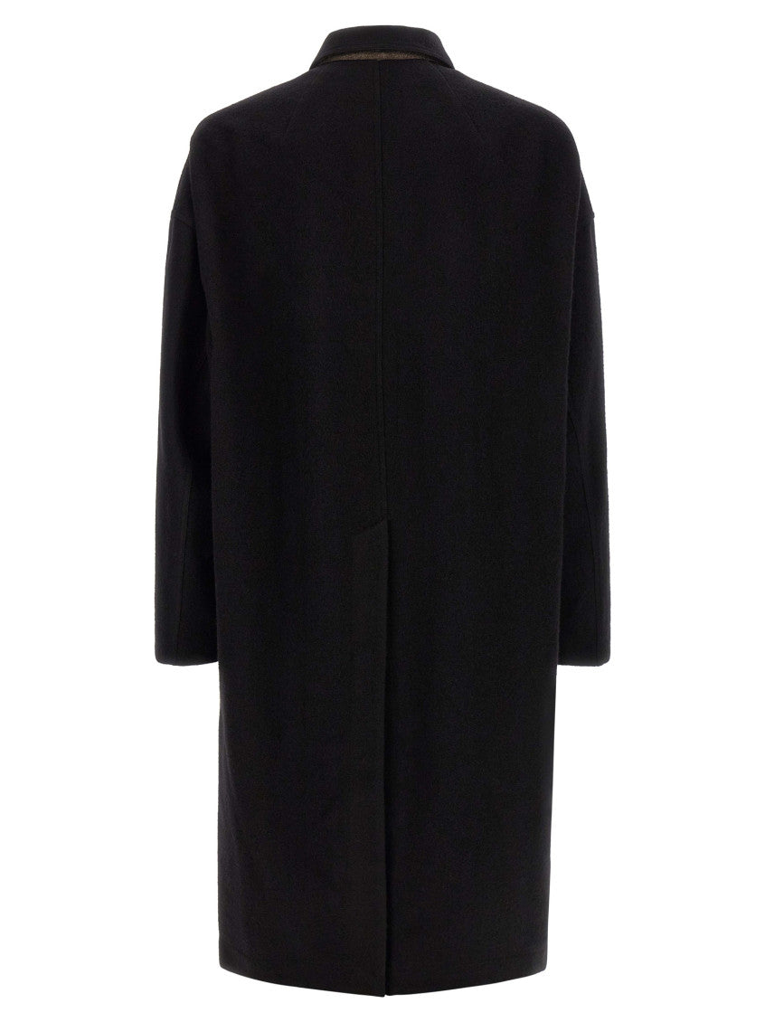Black Wool Trench Coat 2