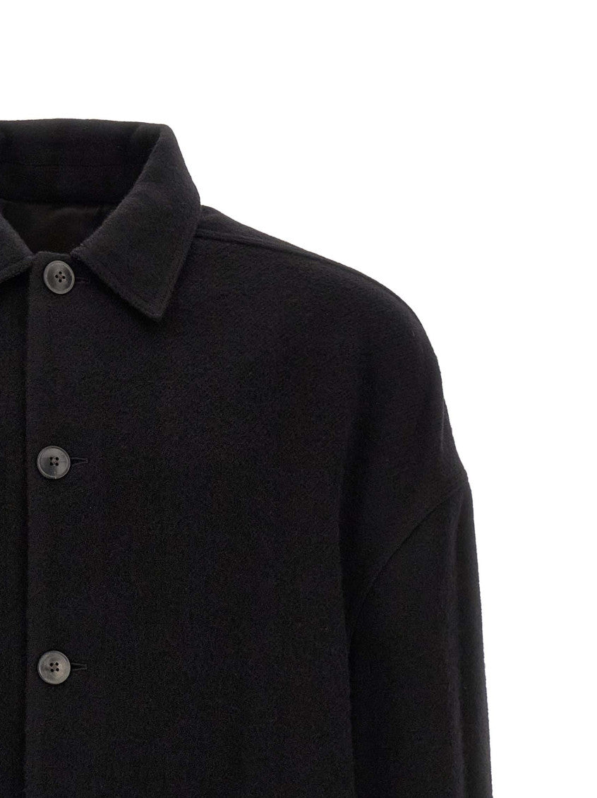 Black Wool Trench Coat 3