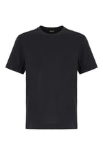 Black Solid Crew Neck T-Shirt 1