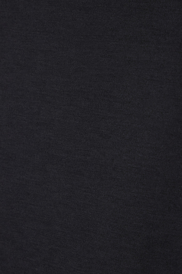 Black Solid Crew Neck T-Shirt 3