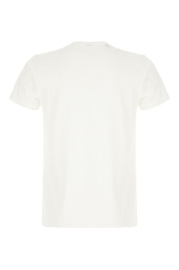 White Solid Crew Neck T-Shirt 2