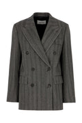 Grey Peaked Lapel Blazer 1