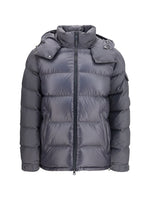 Grey Quilted Down Jacket 1