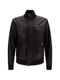 Dark Brown Bomber Jacket 1