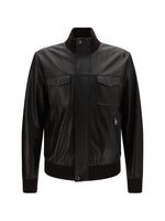 Dark Brown Bomber Jacket 1