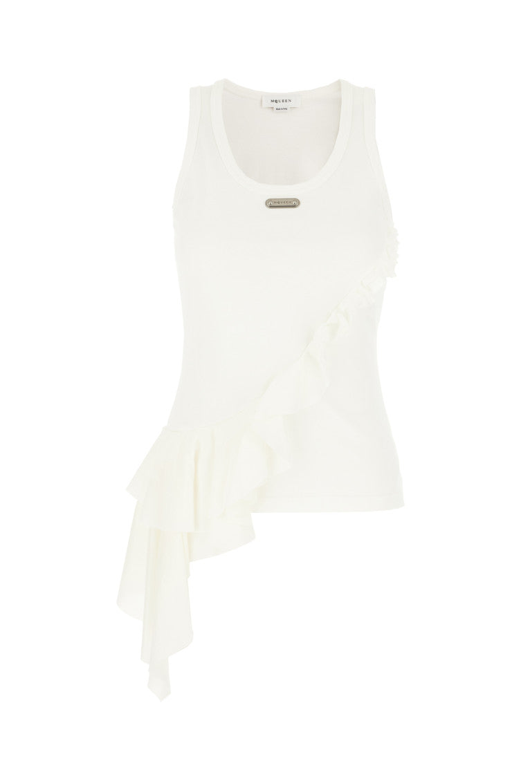Ivory Solid Round Neck Top 1