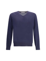 Blue V Neck Sweater 1