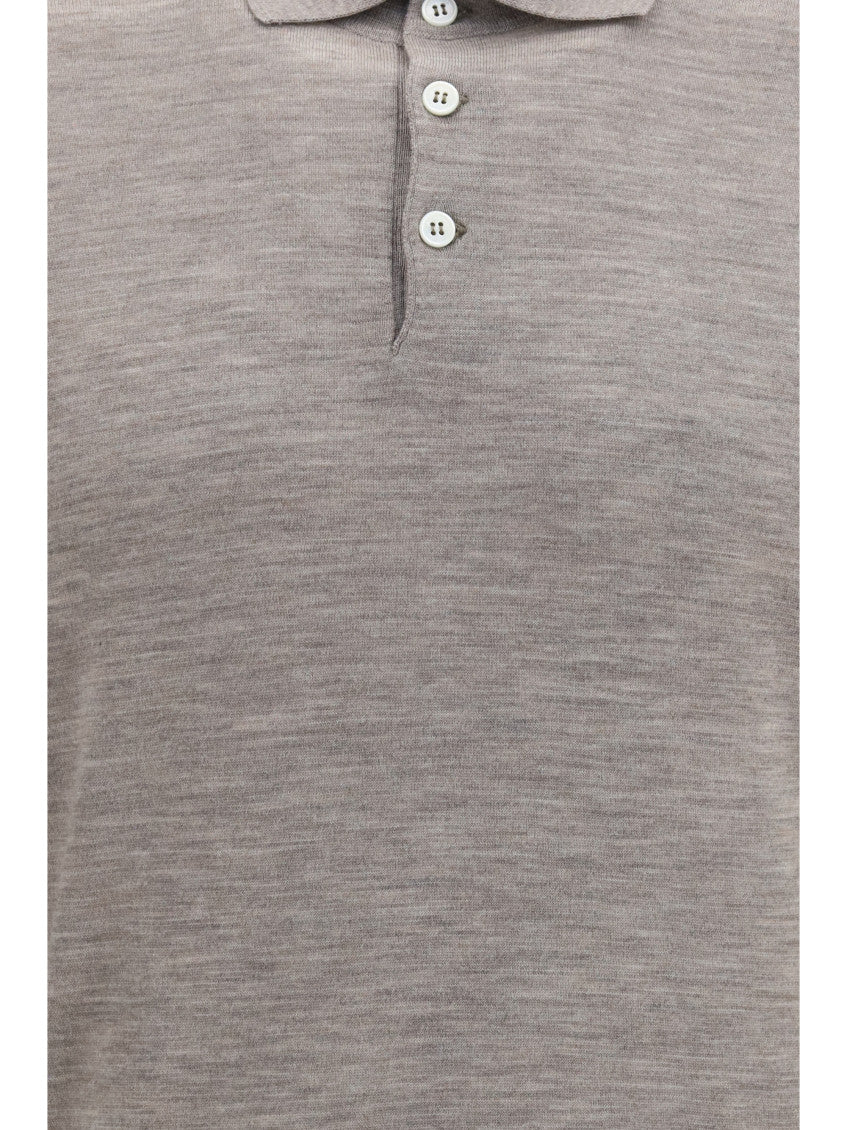 Grey Regular Polo Sweater 3