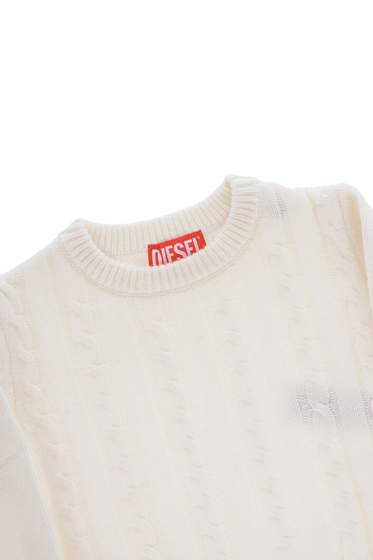 Girls White Knitted Sweater 3