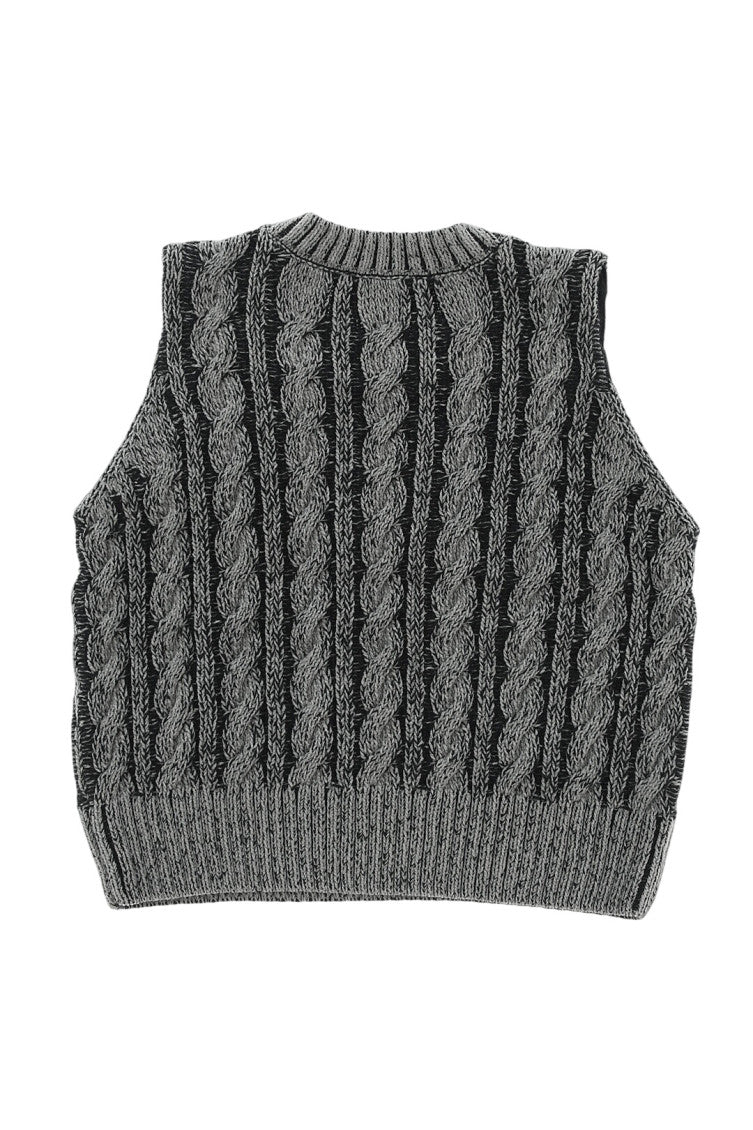 Girls Grey Knitted Sweater 2