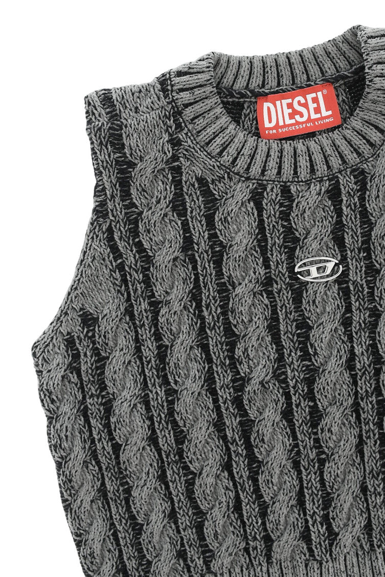Girls Grey Knitted Sweater 3